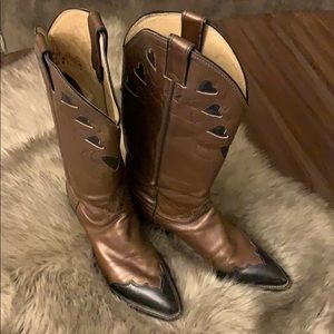 VINTAGE Justin Dress Cowboy Boots